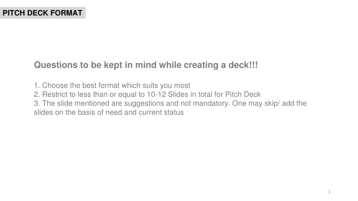pitch deck format n.w