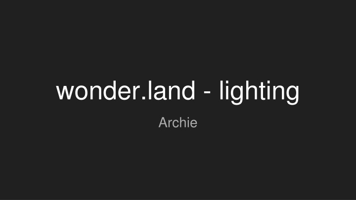 wonder land lighting n.w