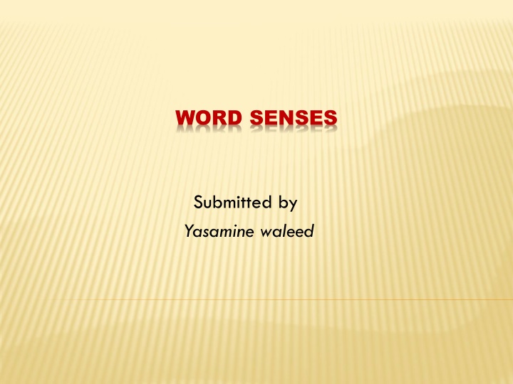 word senses n.w