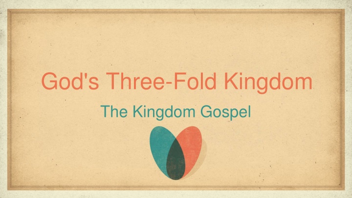 god s three fold kingdom the kingdom gospel n.w