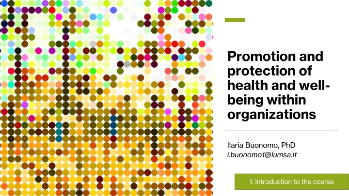 promotion and protection of health and well being n.w