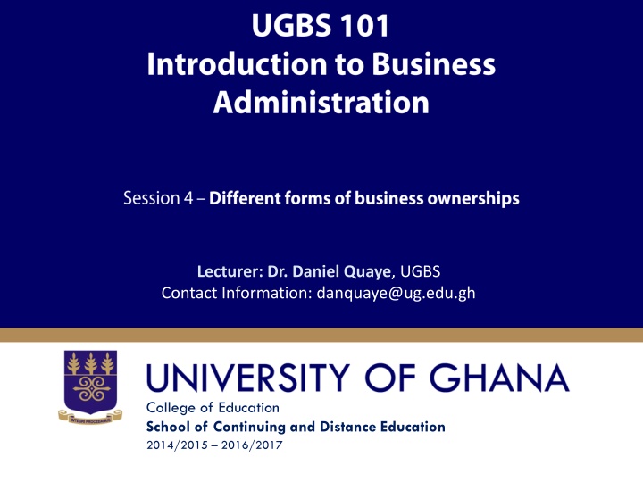 lecturer dr daniel quaye ugbs contact information n.w