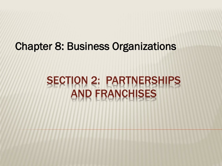 chapter 8 business organizations chapter n.w