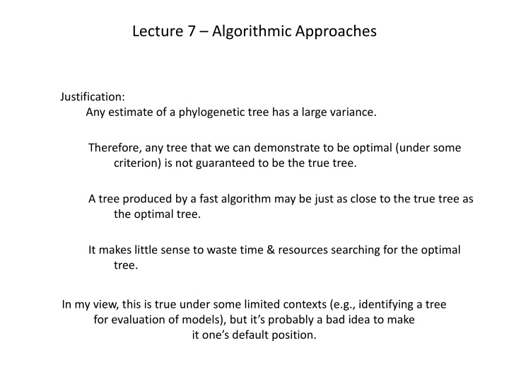 lecture 7 algorithmic approaches n.w