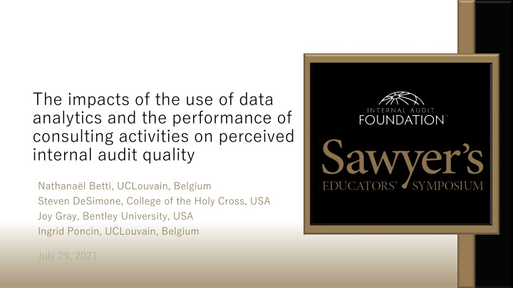 the impacts of the use of data analytics n.w