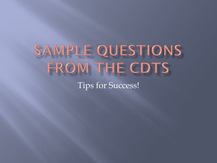 tips for success n.w