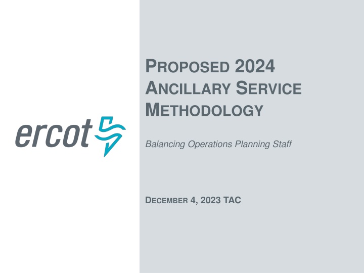 p roposed 2024 a ncillary s ervice m ethodology n.w