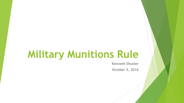 military munitions rule n.w