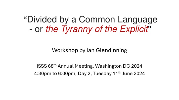 divided by a common language or the tyranny n.w