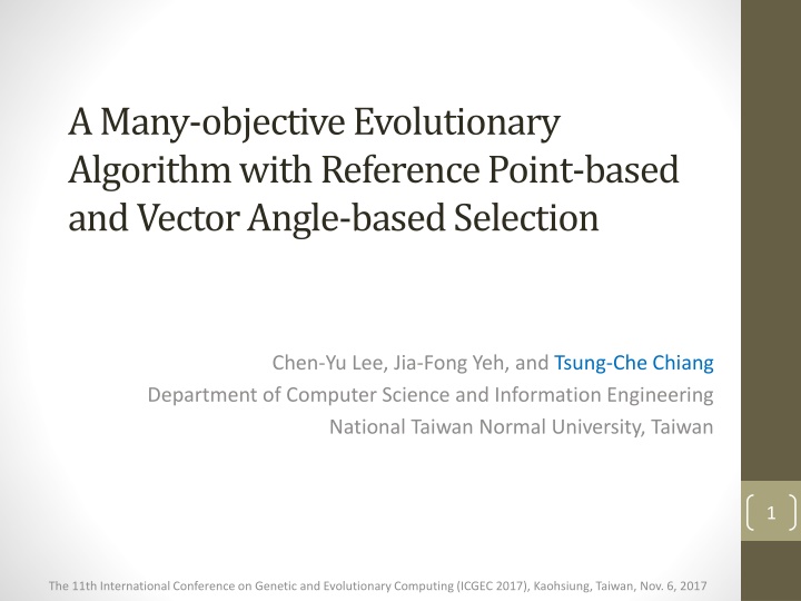a many objective evolutionary algorithm with n.w