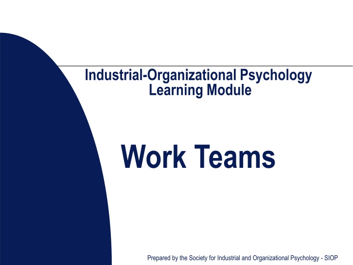 industrial organizational psychology learning n.w
