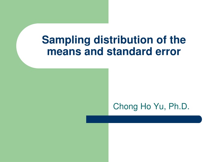 sampling distribution of the means and standard n.w