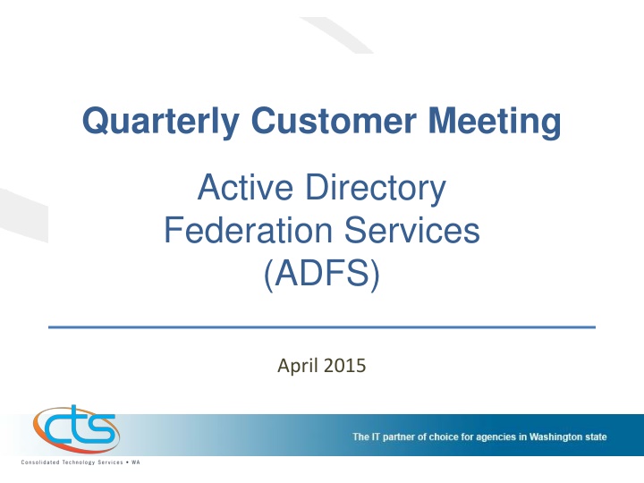 quarterly customer meeting n.w