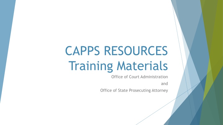 capps resources training materials office n.w