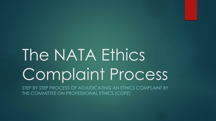 the nata ethics complaint process step by step n.w