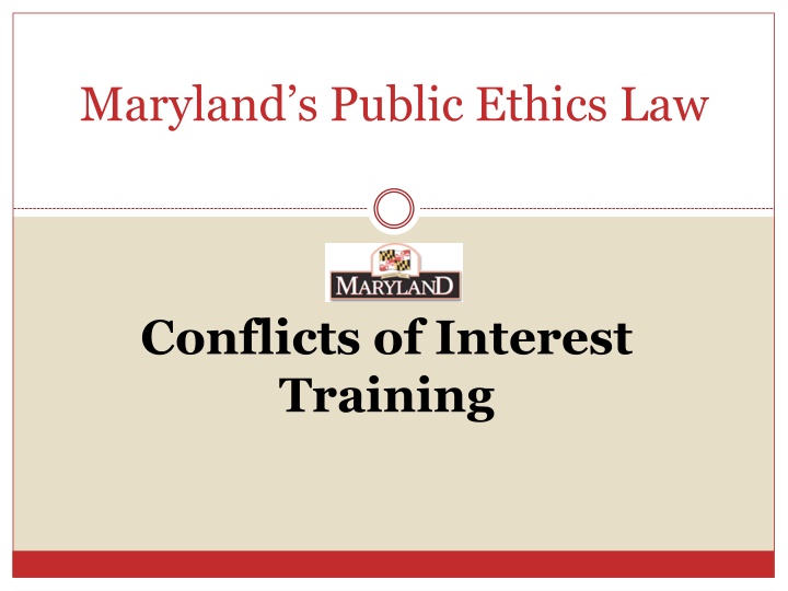 maryland s public ethics law n.w