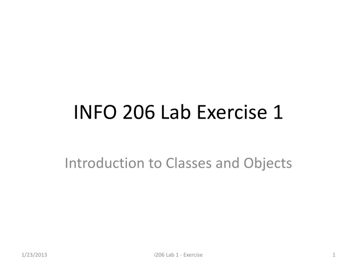 info 206 lab exercise 1 n.w