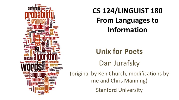 cs 124 linguist 180 from languages to information n.w