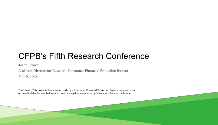 cfpb s fifth research conference n.w
