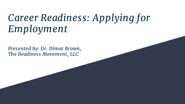 career readiness applying for employment n.w