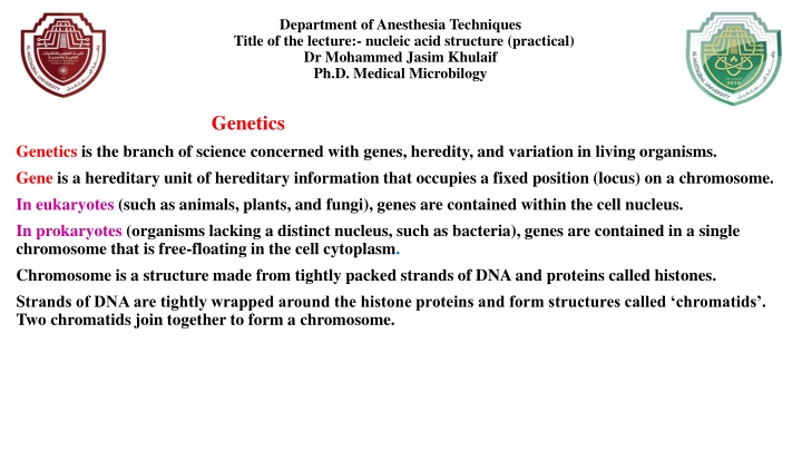 department of anesthesia techniques title n.w
