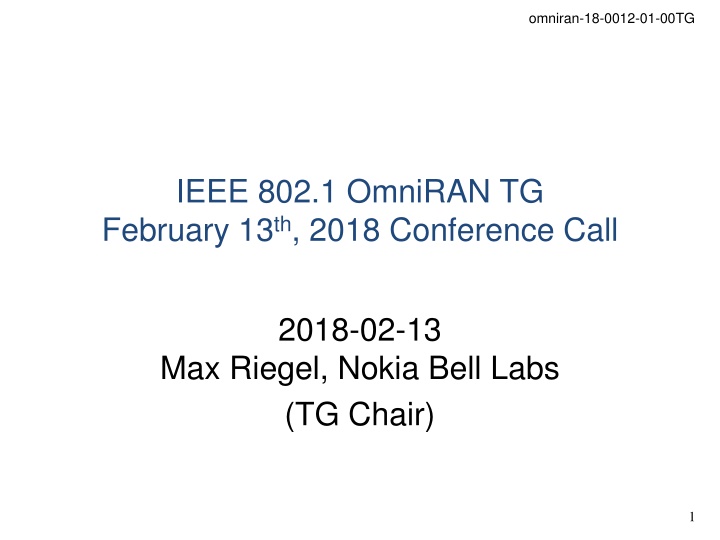 omniran 18 0012 01 00tg n.w