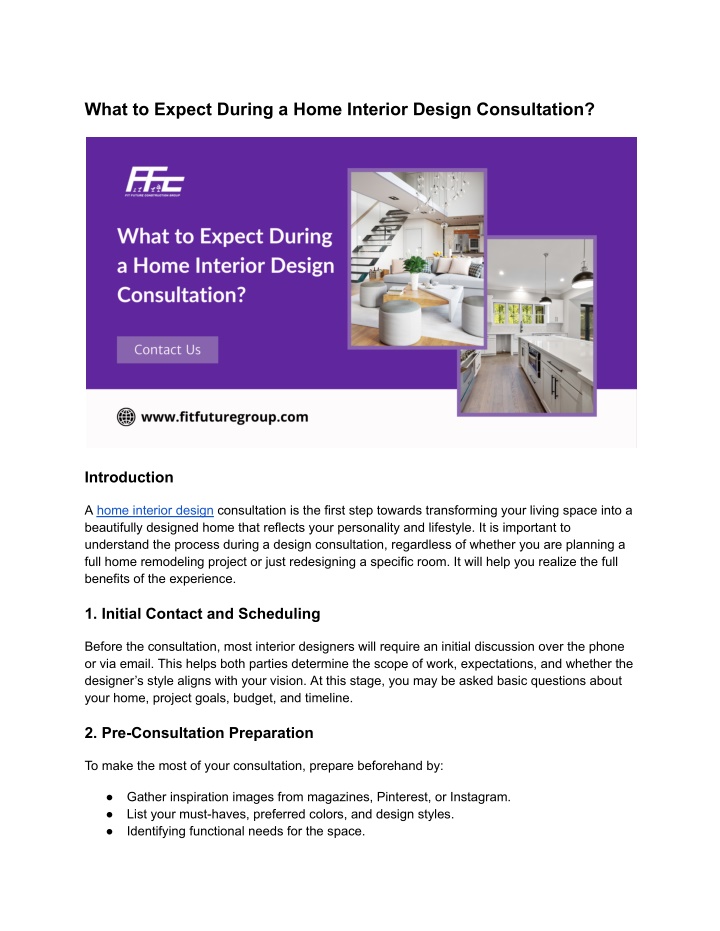 what to expect during a home interior design n.w