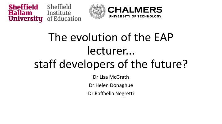 the evolution of the eap lecturer staff n.w
