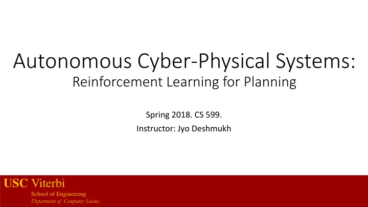 autonomous cyber physical systems reinforcement n.w