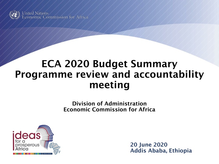 eca 2020 budget summary programme review n.w