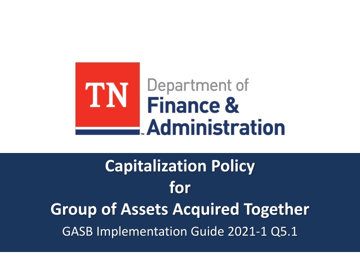 capitalization policy for group of assets n.w