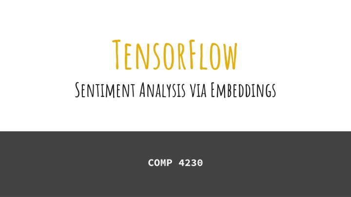 tensorflow sentiment analysis via embeddings n.w