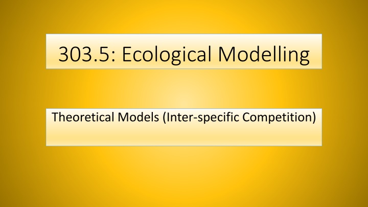 303 5 ecological modelling n.w