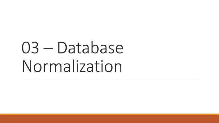 03 database normalization n.w