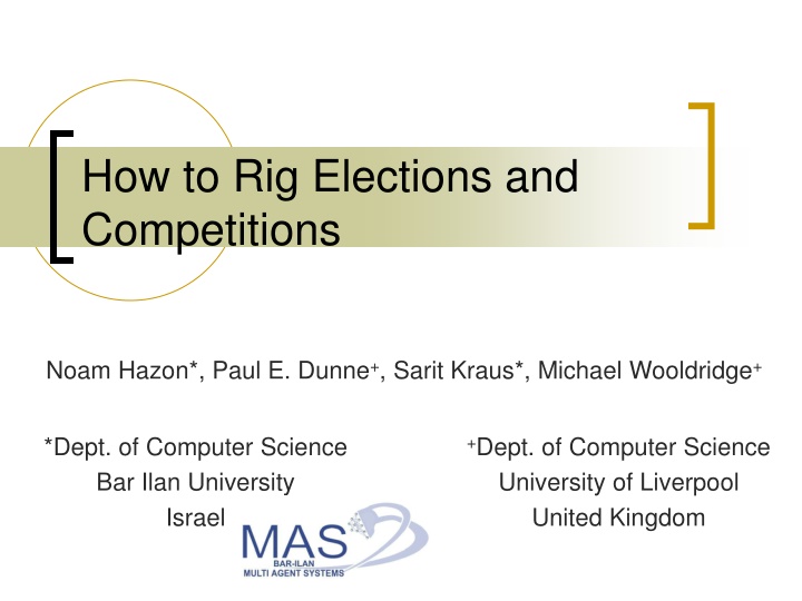 how to rig elections and competitions n.w