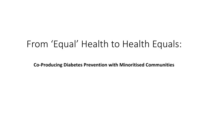 from equal health to health equals n.w