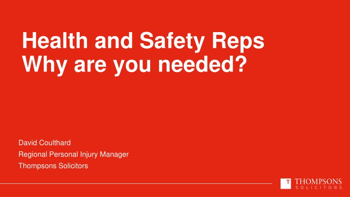 health and safety reps why are you needed n.w