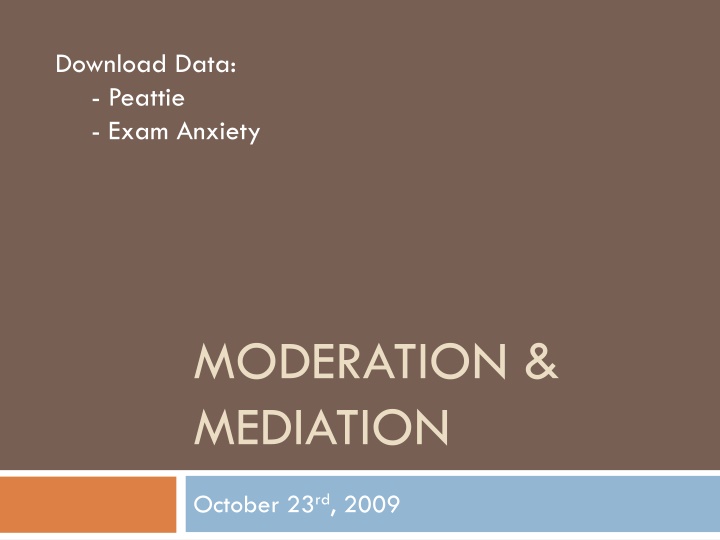 download data peattie exam anxiety n.w