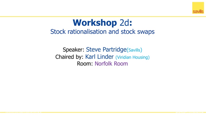 workshop 2d stock rationalisation and stock swaps n.w