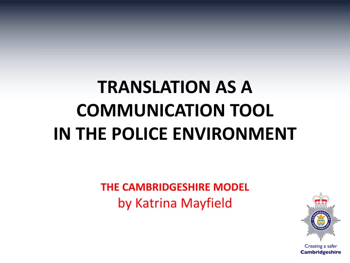 translation as a communication tool in the police n.w