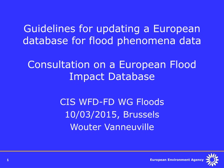 guidelines for updating a european database n.w