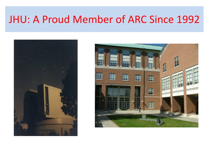 jhu a proud member of arc since 1992 n.w