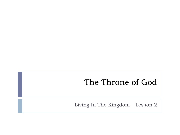 the throne of god n.w