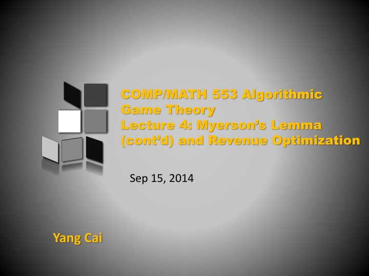 comp math 553 algorithmic game theory lecture n.w