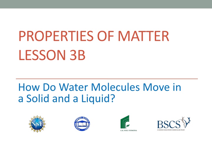 properties of matter lesson 3b n.w