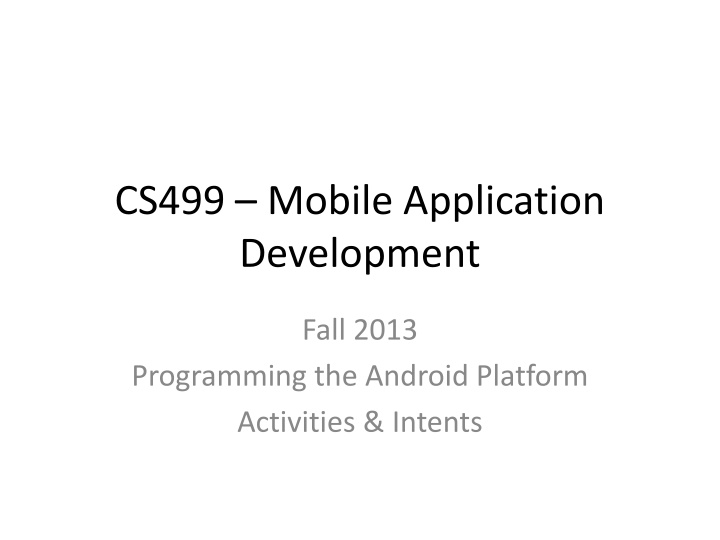 cs499 mobile application development n.w