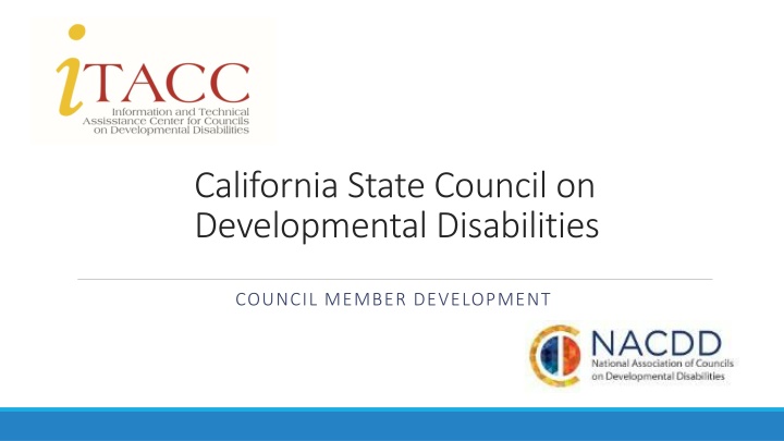 california state council on developmental n.w
