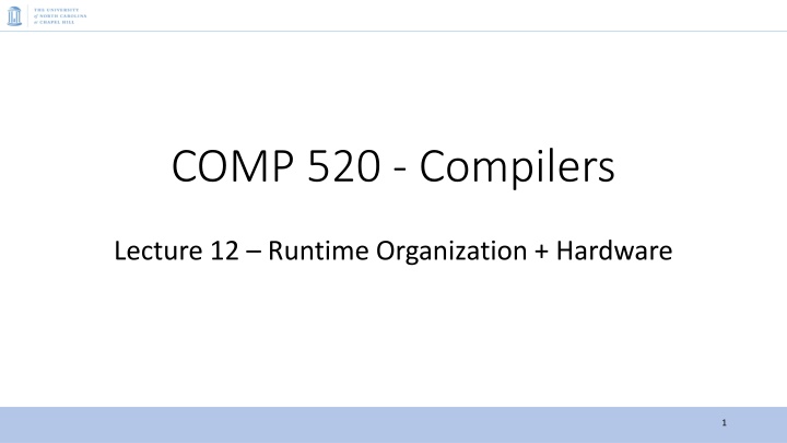 comp 520 compilers n.w