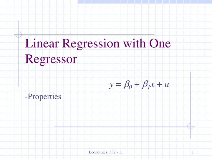 linear regression with one regressor n.w