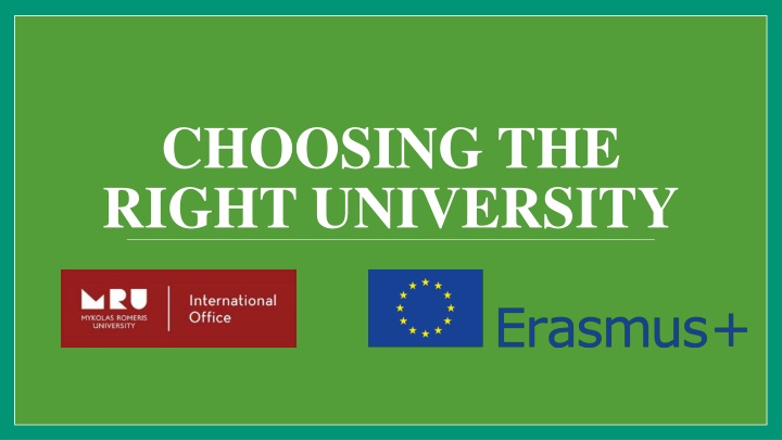 choosing the right university n.w